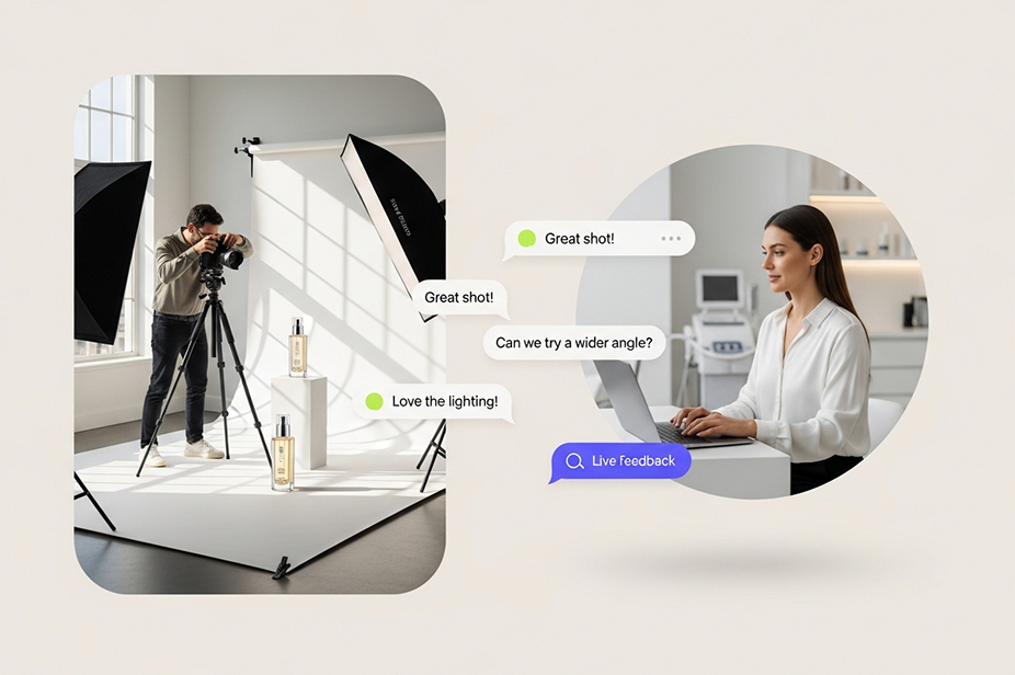 Join the shoot & approve in real time